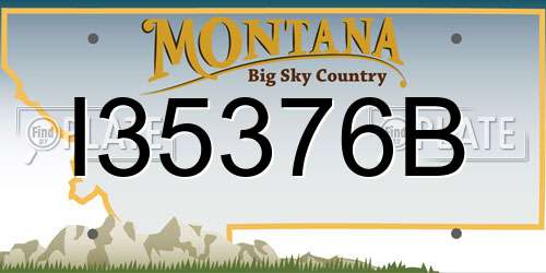 I35376B Montana License Plate