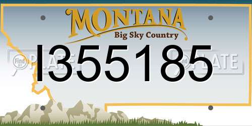 I355185 Montana License Plate
