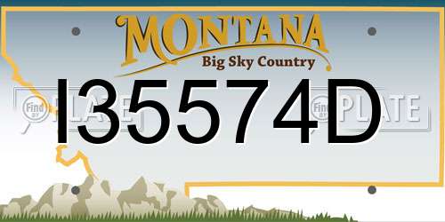 I35574D Montana License Plate