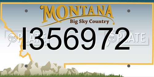I356972 Montana License Plate