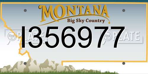 I356977 Montana License Plate