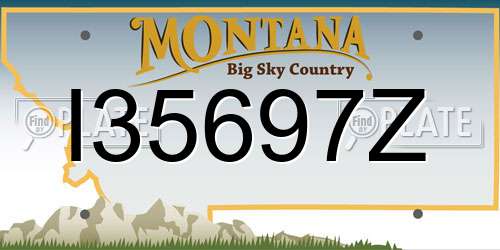 I35697Z Montana License Plate