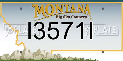 I3571I Montana License Plate