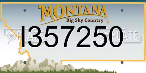 I357250 Montana License Plate