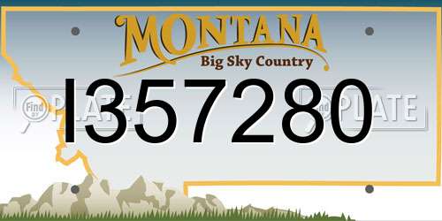 I357280 Montana License Plate