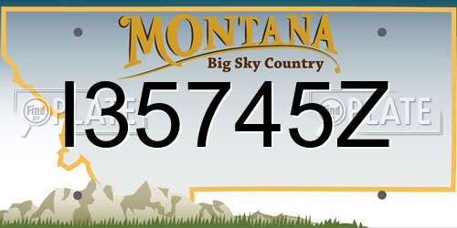 I35745Z Montana License Plate