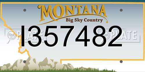 I357482 Montana License Plate