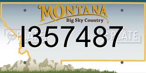 I357487 Montana License Plate