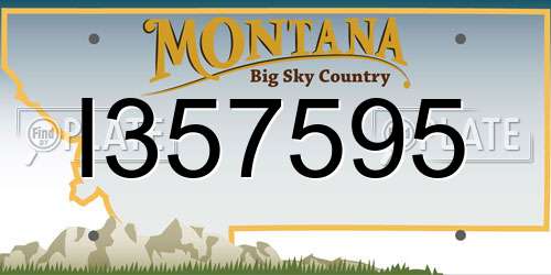 I357595 Montana License Plate