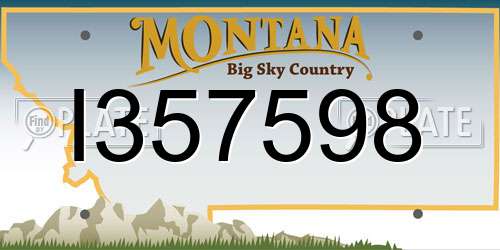 I357598 Montana License Plate