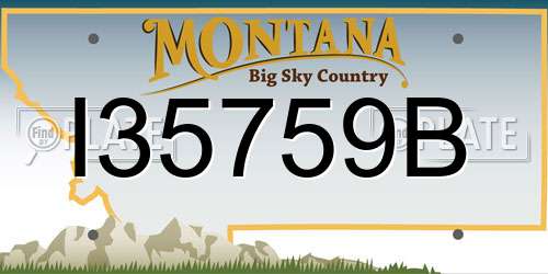 I35759B Montana License Plate