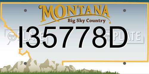 I35778D Montana License Plate