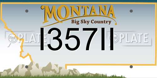 I357II Montana License Plate
