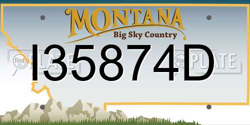 I35874D Montana License Plate