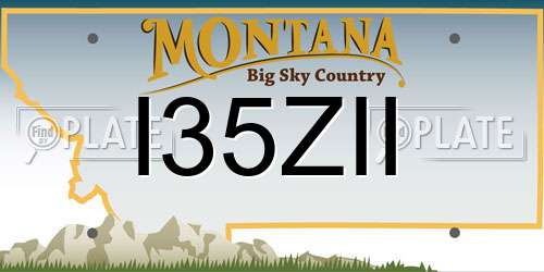 I35ZII Montana License Plate