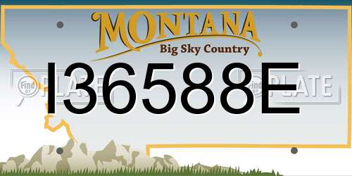 I36588E Montana License Plate