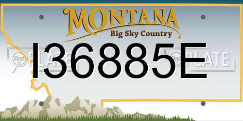 I36885E Montana License Plate