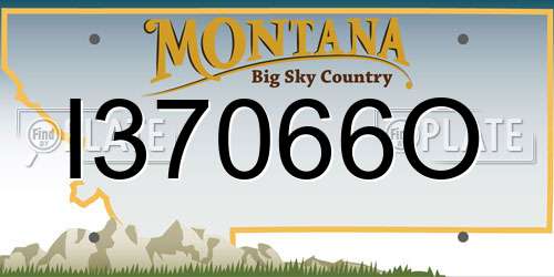 I37066O Montana License Plate