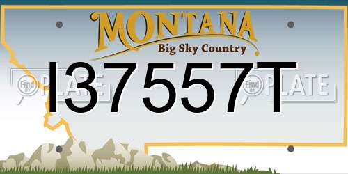 I37557T Montana License Plate