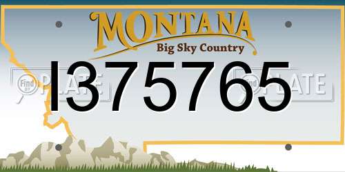 I375765 Montana License Plate