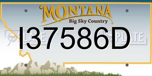 I37586D Montana License Plate