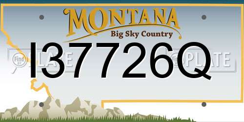 I37726Q Montana License Plate