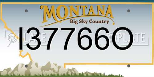 I37766O Montana License Plate