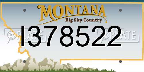 I378522 Montana License Plate