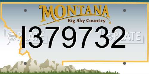 I379732 Montana License Plate