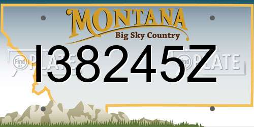 I38245Z Montana License Plate