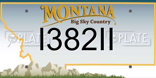 I382II Montana License Plate
