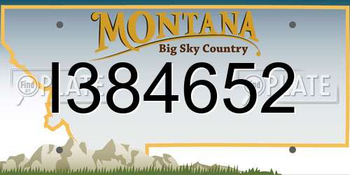 I384652 Montana License Plate
