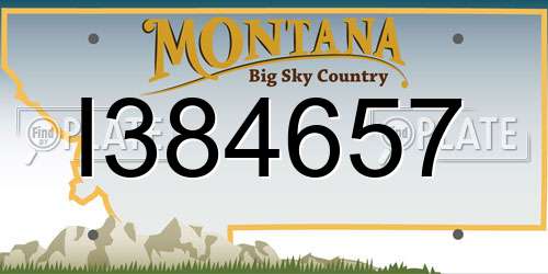 I384657 Montana License Plate