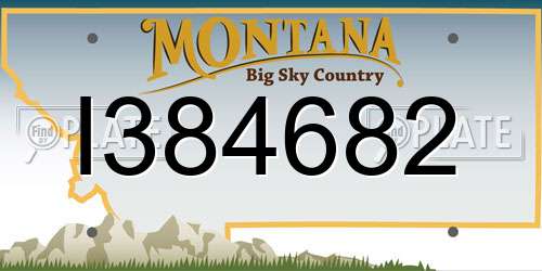 I384682 Montana License Plate