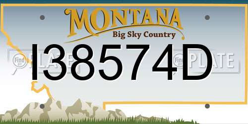 I38574D Montana License Plate