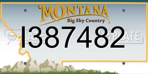 I387482 Montana License Plate
