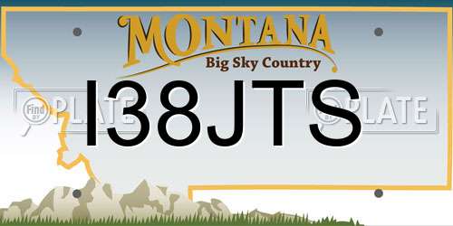 I38JTS Montana License Plate