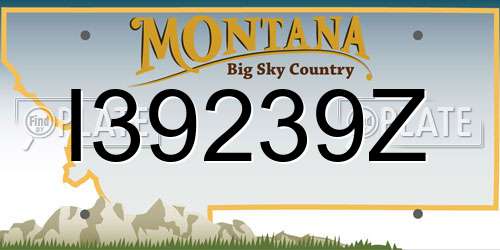 I39239Z Montana License Plate
