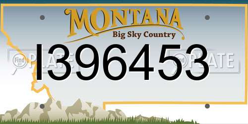 I396453 Montana License Plate