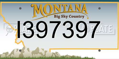 I397397 Montana License Plate