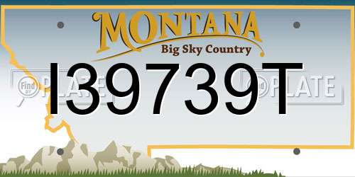 I39739T Montana License Plate