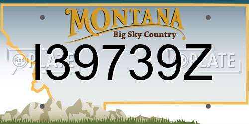 I39739Z Montana License Plate