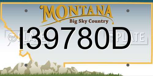 I39780D Montana License Plate