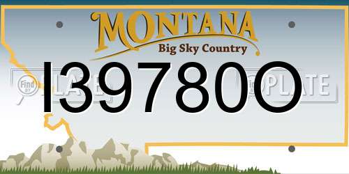 I39780O Montana License Plate