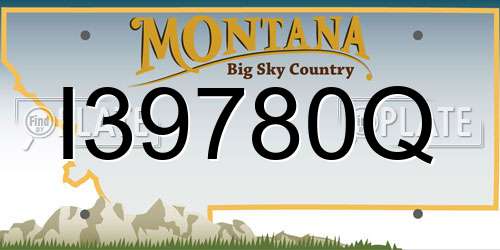I39780Q Montana License Plate