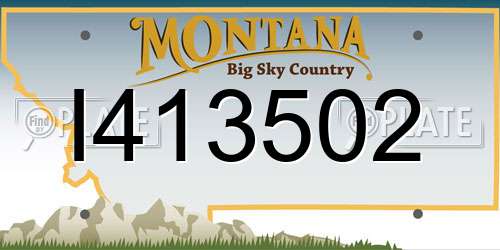 I413502 Montana License Plate