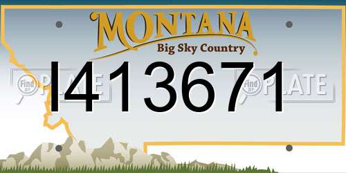 I413671 Montana License Plate