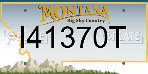 I41370T Montana License Plate