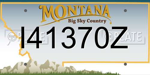 I41370Z Montana License Plate