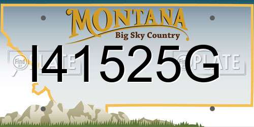I41525G Montana License Plate